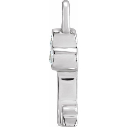Petite Pavé® .015 CTW Natural Diamond Key Dangle
