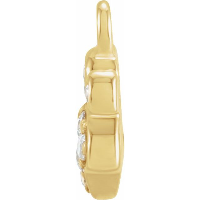 Petite Pavé® .05 CTW Natural Diamond Paw Dangle