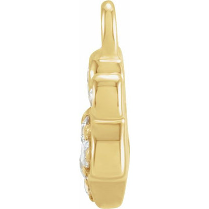 Petite Pavé® .05 CTW Natural Diamond Paw Dangle