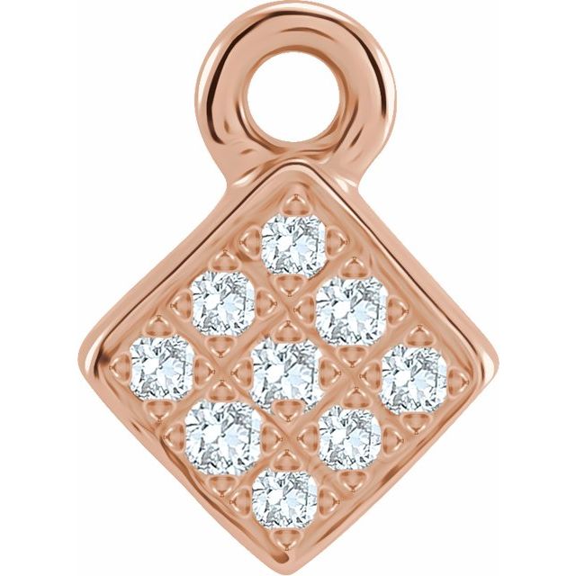 Petite Pavé® .04 CTW Natural Diamond Dangle