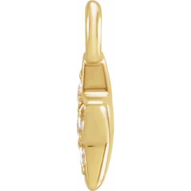 Petite Pavé® .03 CTW Natural Diamond Star Dangle