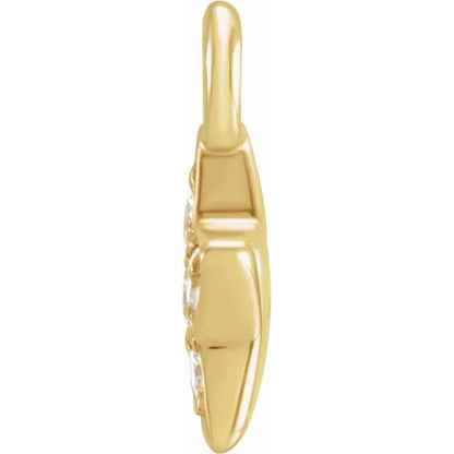 Petite Pavé® .03 CTW Natural Diamond Star Dangle