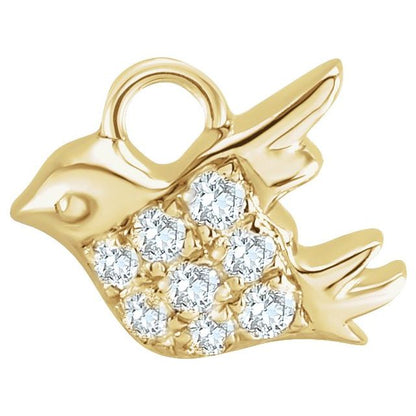 Petite Pavé® .04 CTW Natural Diamond Bird Dangle
