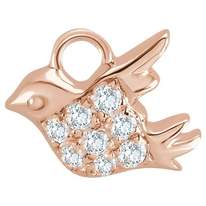 Petite Pavé® .04 CTW Natural Diamond Bird Dangle