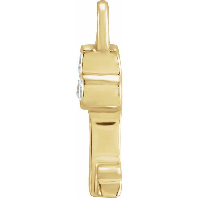 Petite Pavé® .015 CTW Natural Diamond Key Dangle