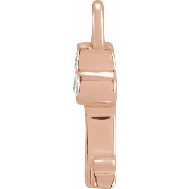 Petite Pavé® .015 CTW Natural Diamond Key Dangle