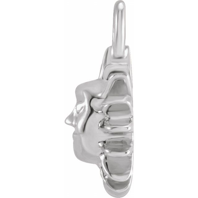 Petite Pavé® .0045 CT Natural Diamond Sun and Moon Dangle