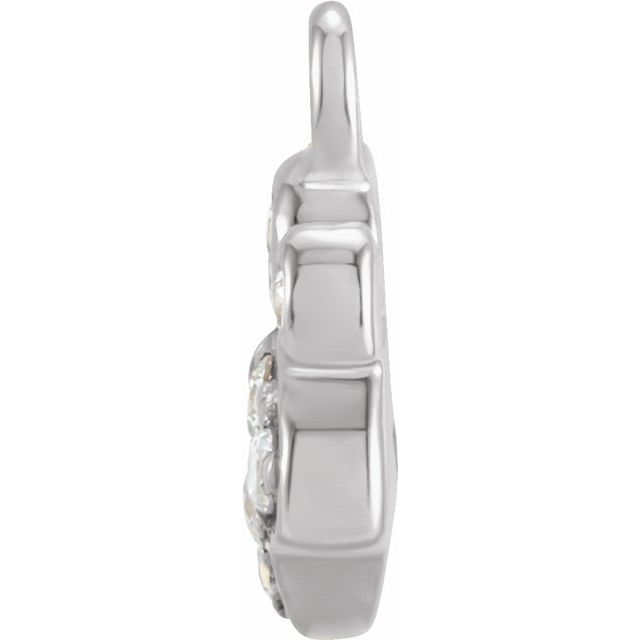 Petite Pavé® .05 CTW Natural Diamond Paw Dangle