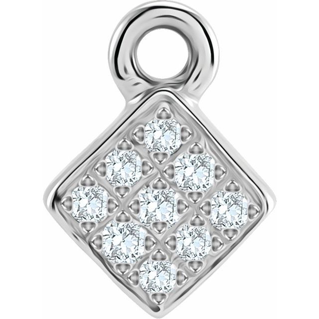 Petite Pavé® .04 CTW Natural Diamond Dangle