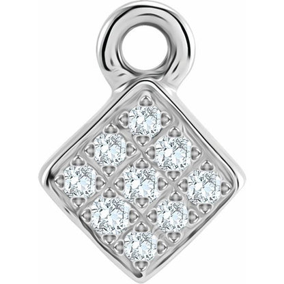Petite Pavé® .04 CTW Natural Diamond Dangle