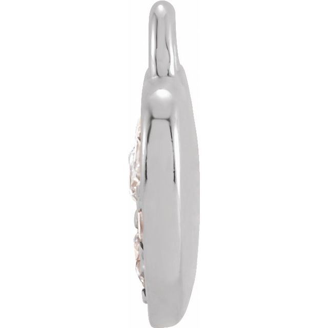 Petite Pavé® .06 CTW Natural Diamond Heart Dangle