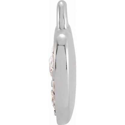 Petite Pavé® .06 CTW Natural Diamond Heart Dangle