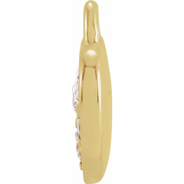 Petite Pavé® .06 CTW Natural Diamond Heart Dangle