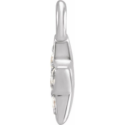 Petite Pavé® .03 CTW Natural Diamond Star Dangle