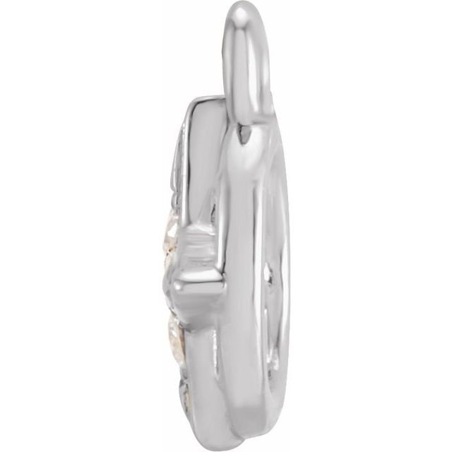 Petite Pavé® .02 CTW Natural Diamond Compass Dangle