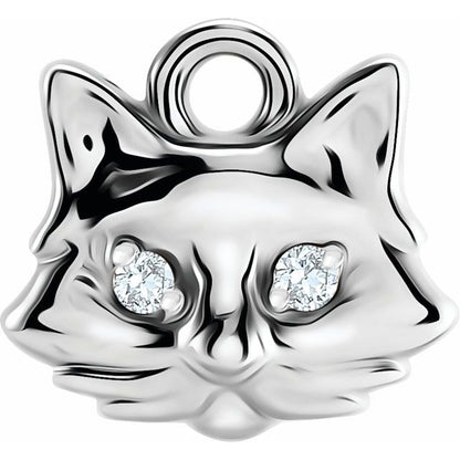 Petite Pavé® .01 CTW Natural Diamond Cat Dangle