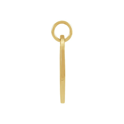 14K Yellow Gold Aries Zodiac Disc Charm/Pendant