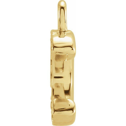 Petite Pavé® .04 CTW Natural Diamond Initial Dangle