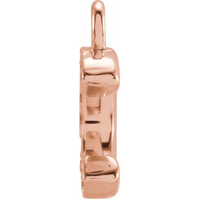 Petite Pavé® .04 CTW Natural Diamond Initial Dangle