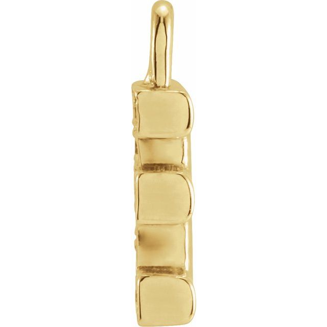 Petite Pavé® .04 CTW Natural Diamond Initial Dangle
