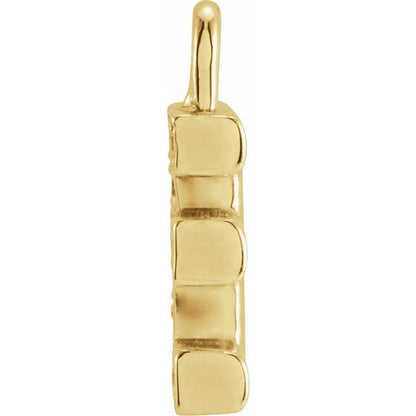 Petite Pavé® .04 CTW Natural Diamond Initial Dangle