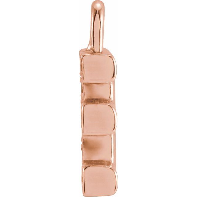 Petite Pavé® .04 CTW Natural Diamond Initial Dangle