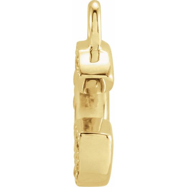 Petite Pavé® .05 CTW Natural Diamond Initial Dangle
