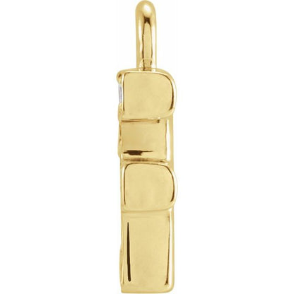 Petite Pavé® .04 CTW Natural Diamond Initial Dangle