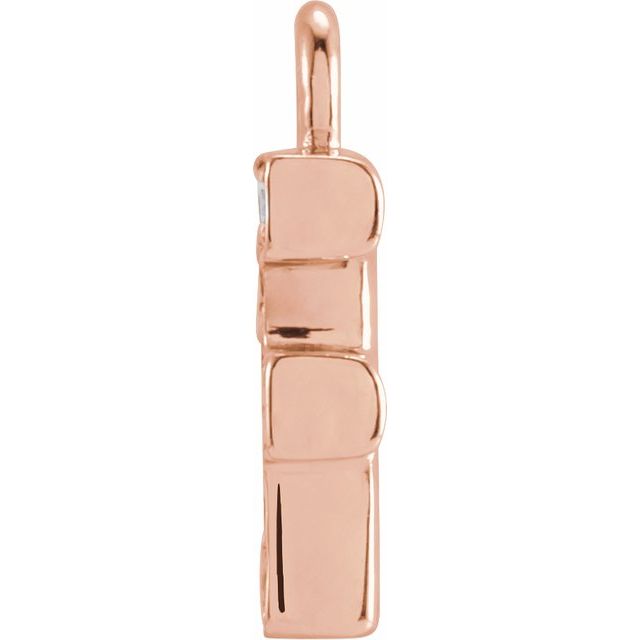 Petite Pavé® .04 CTW Natural Diamond Initial Dangle
