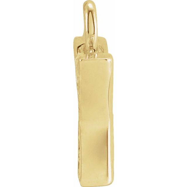 Petite Pavé® .03 CTW Natural Diamond Initial Dangle, 3.3 mm x 6.23 mm