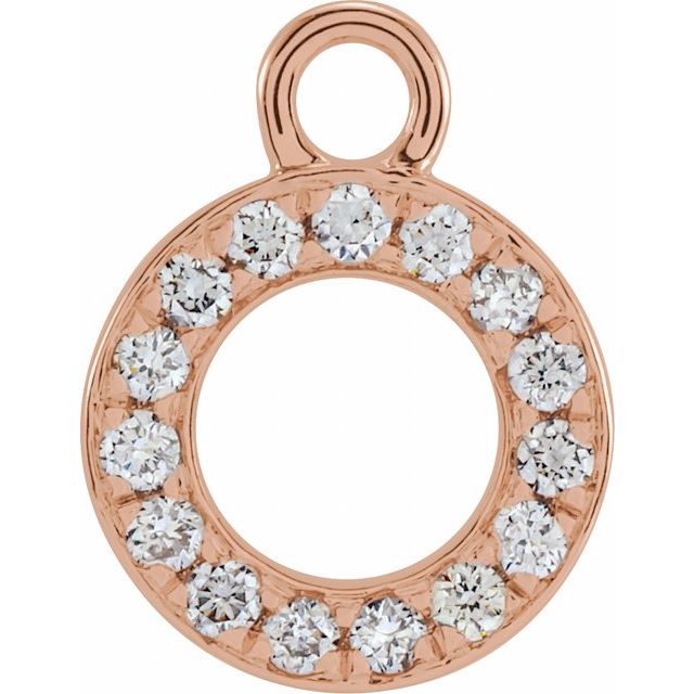 Petite Pavé® .04 CTW Natural Diamond Initial Dangle
