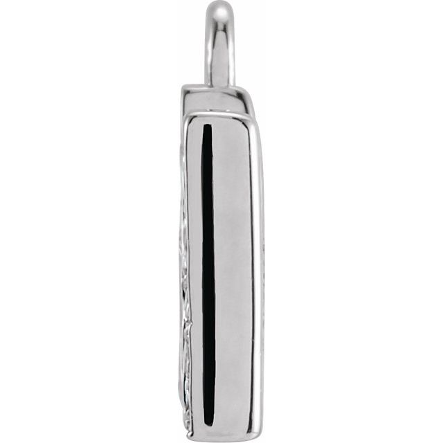 Petite Pavé® .06 CTW Natural Diamond Initial Dangle