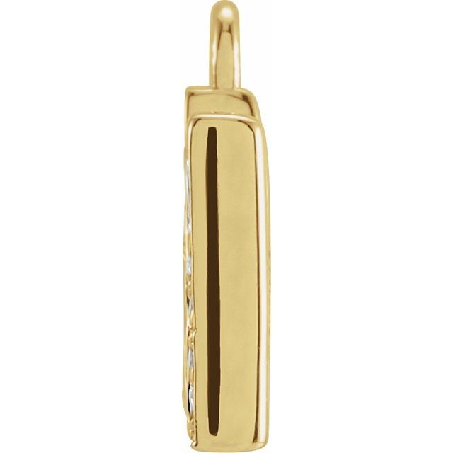 Petite Pavé® .06 CTW Natural Diamond Initial Dangle