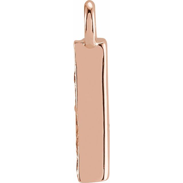 Petite Pavé® .05 CTW Natural Diamond Initial Dangle