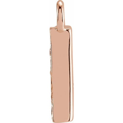 Petite Pavé® .05 CTW Natural Diamond Initial Dangle