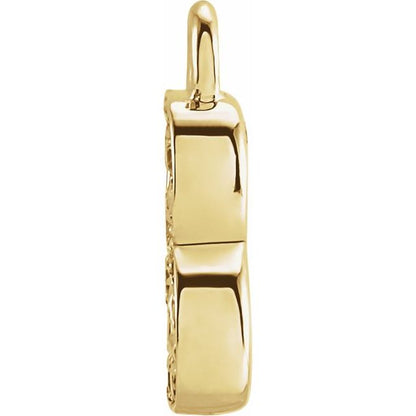 Petite Pavé® .05 CTW Natural Diamond Initial Dangle