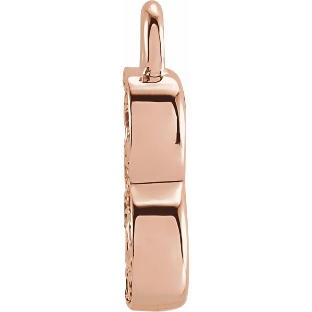 Petite Pavé® .05 CTW Natural Diamond Initial Dangle