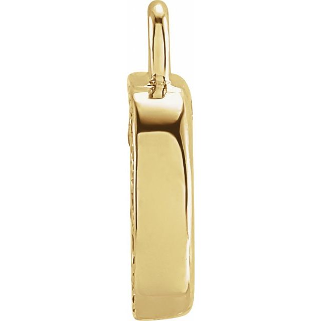 Petite Pavé® .05 CTW Natural Diamond Initial Dangle