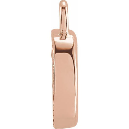 Petite Pavé® .05 CTW Natural Diamond Initial Dangle