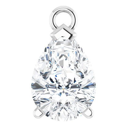 1/3 CT Natural Diamond 3-Prong V-End Dangle
