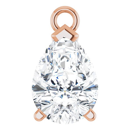1/2 CT Lab-Grown Diamond 3-Prong V-End Dangle