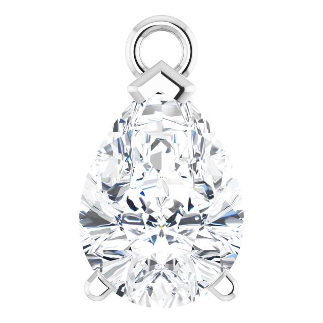1/3 CT Lab-Grown Diamond 3-Prong V-End Dangle