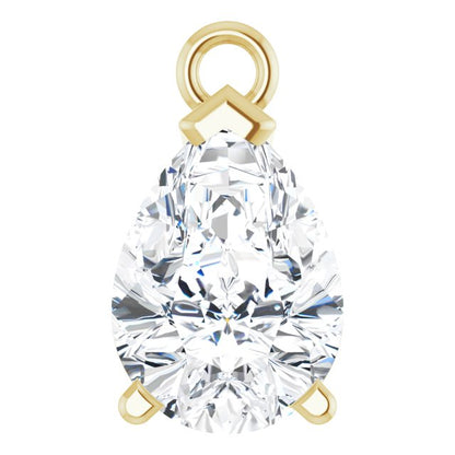 1/2 CT Lab-Grown Diamond 3-Prong V-End Dangle