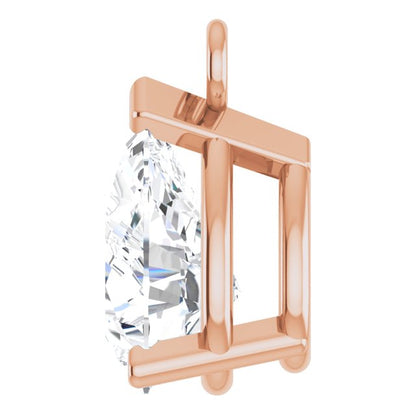 1/3 CT Lab-Grown Diamond 3-Prong V-End Dangle