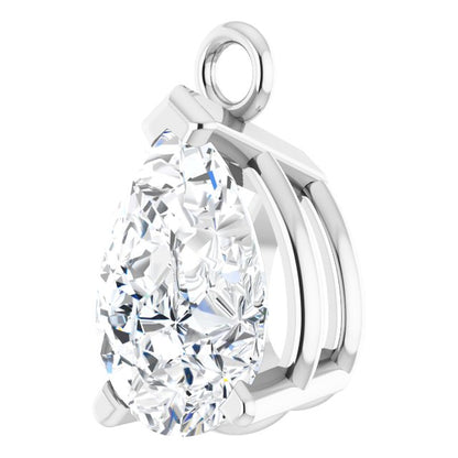 1/2 CT Natural Diamond 3-Prong V-End Dangle