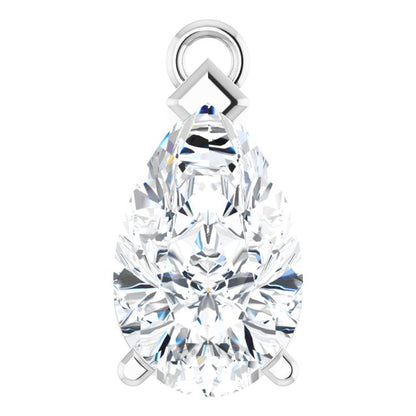 1 CT Natural Diamond 3-Prong V-End Dangle