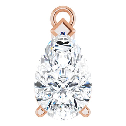 1 CT Lab-Grown Diamond 3-Prong V-End Dangle