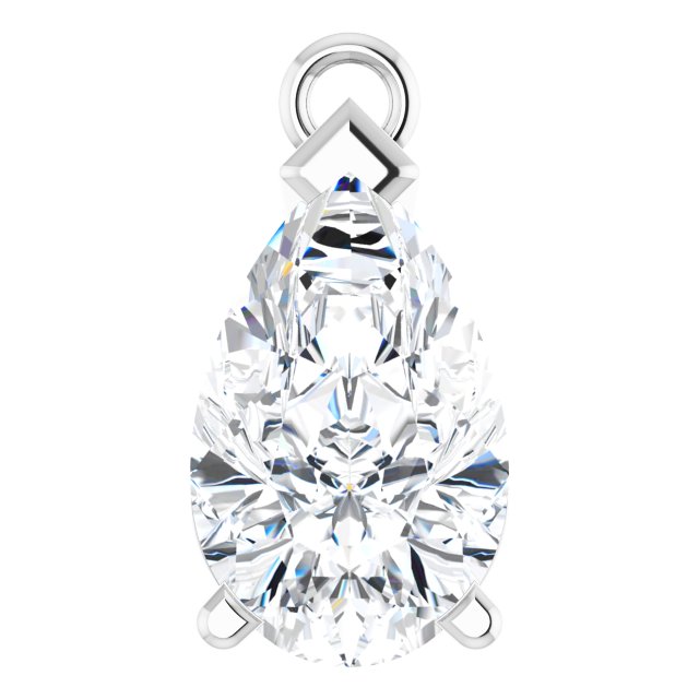 1 CT Lab-Grown Diamond 3-Prong V-End Dangle