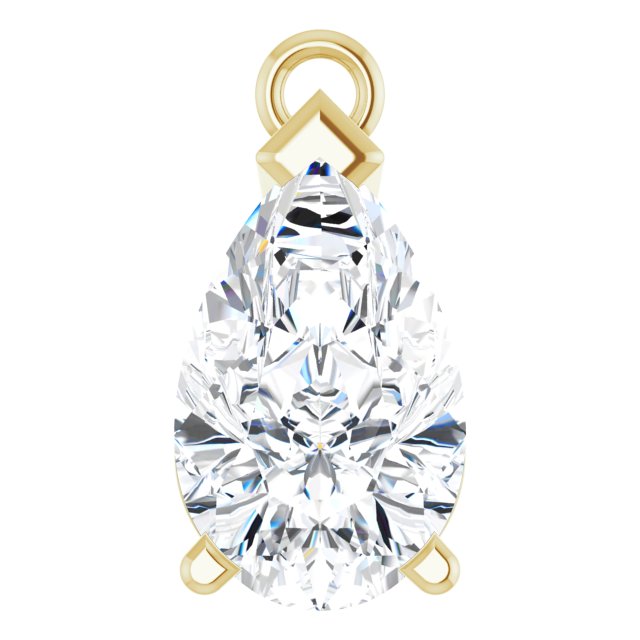 1 CT Lab-Grown Diamond 3-Prong V-End Dangle