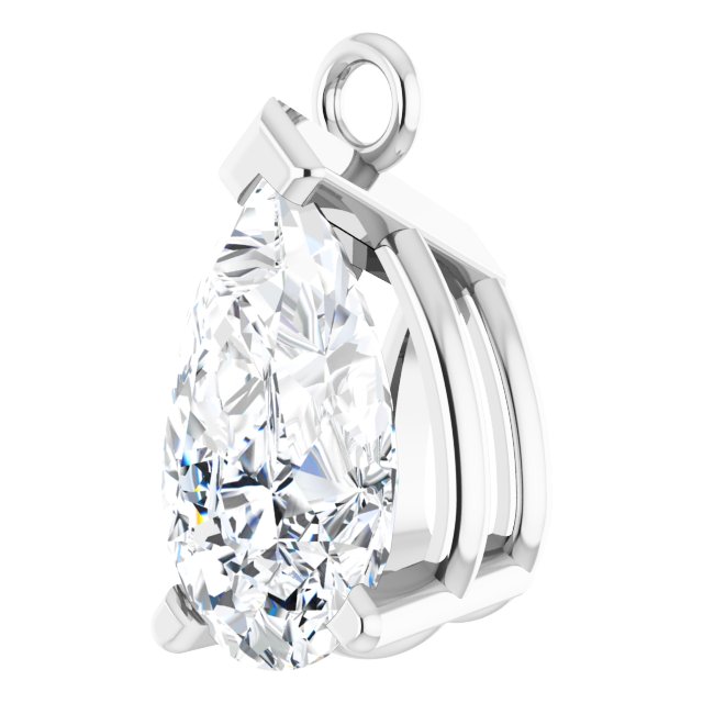 1 CT Natural Diamond 3-Prong V-End Dangle